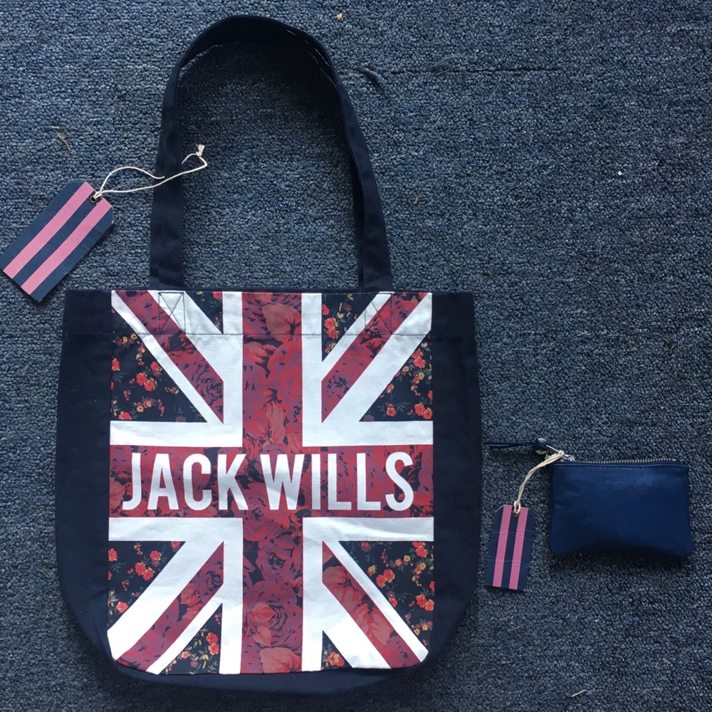 NEW Jack Wills tote and coin purse!